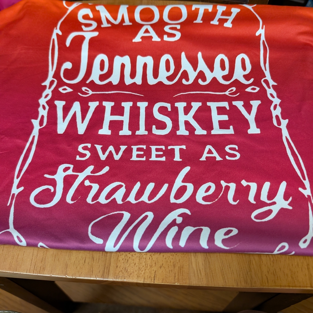 Red Graphic Dress with White Text